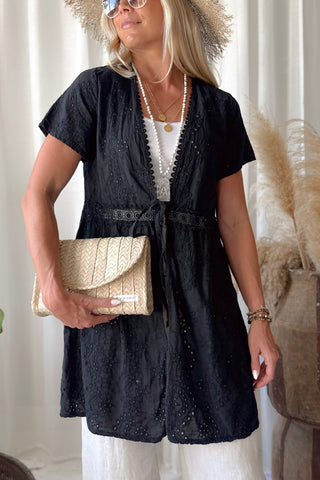 Rosella cotton dress, black