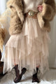 Rosie tulle skirt, light beige