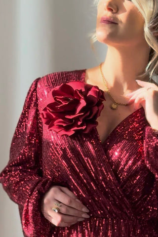 Satin Glow ruusuke, red wine