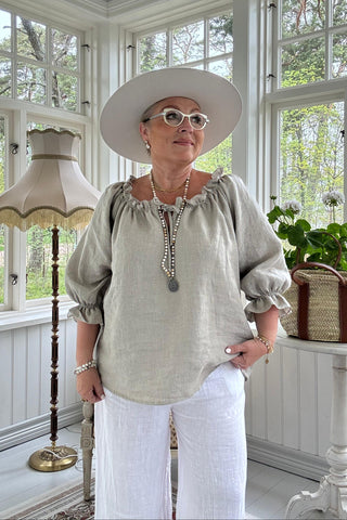 Sofia linen blouse, natural