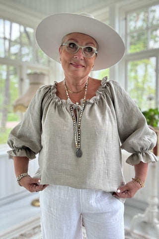 Sofia linen blouse, natural