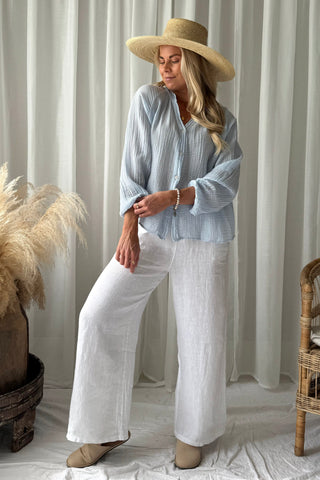Soft Charm cotton shirt, light blue