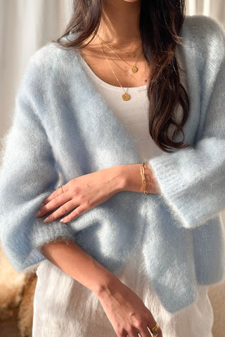 Soft life neuletakki, ice blue