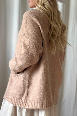 Softy neuletakki, blush pink