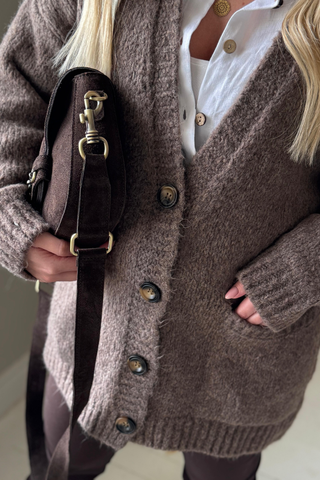 Softy neuletakki, taupe