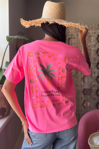 Somewhere Beyond t-paita, neon pink