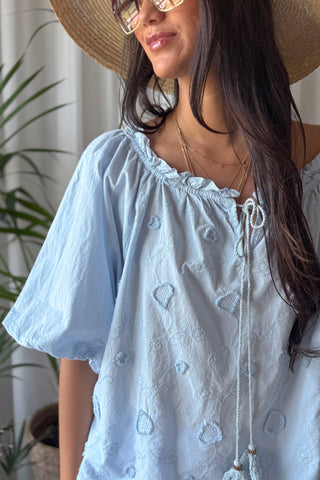 Sorella Sun puuvillapaita, light blue