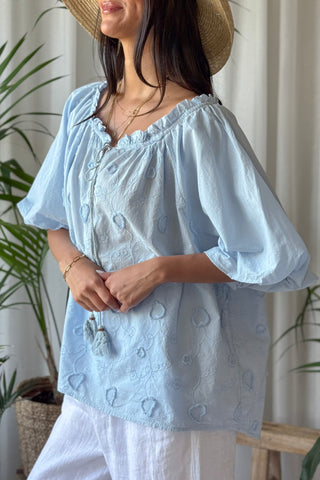 Sorella Sun puuvillapaita, light blue