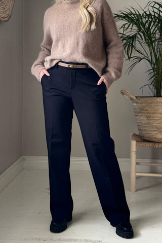 Suede thin nahkavyö, beige