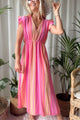Sun Dream cotton dress, pink aztec