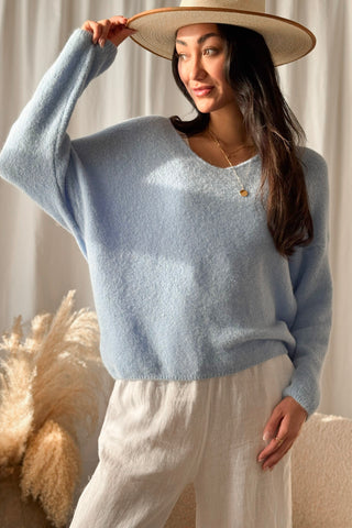 Sunny neule, sky blue