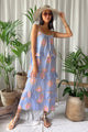 Sun print cami puuvillamekko, light blue