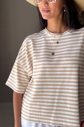 Sun Stripes t-paita, valkoinen-beige
