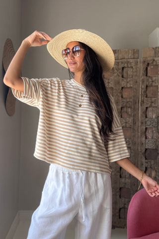 Sun Stripes t-paita, valkoinen-beige