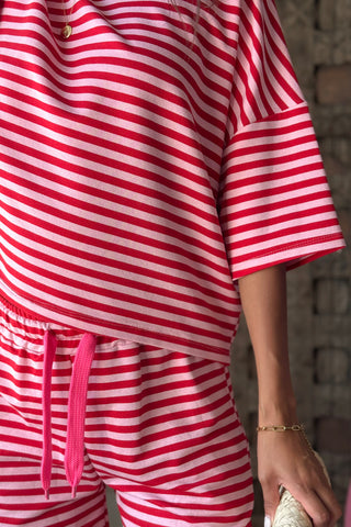 Sun Stripes t-paita punainen-pinkki