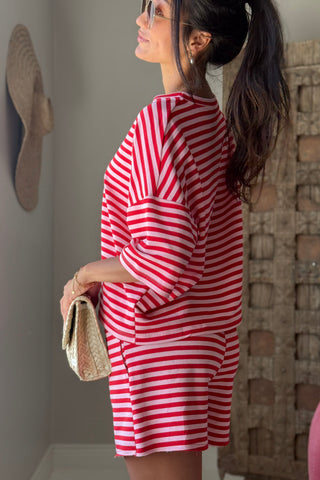 Sun Stripes t-paita punainen-pinkki
