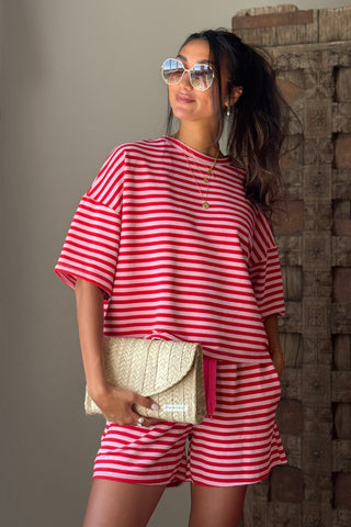 Sun Stripes t-paita punainen-pinkki