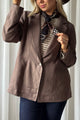 Timeless linen blazer, coffee