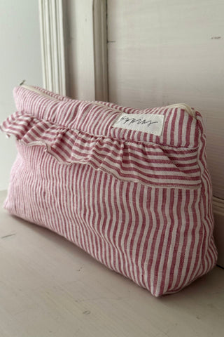 Bypias toiletry bag, pink stripe