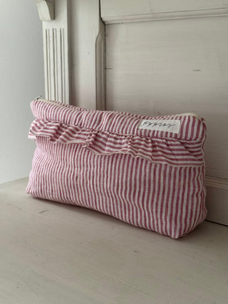 Bypias toiletry bag, pink stripe
