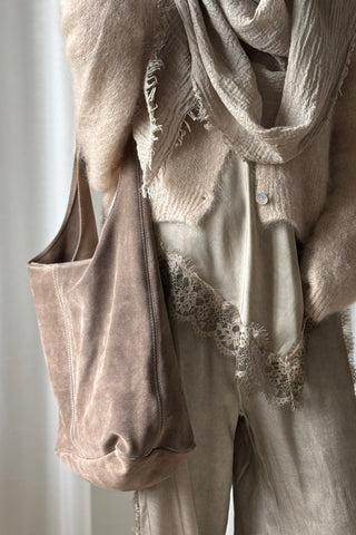 Tote nahkalaukku, taupe
