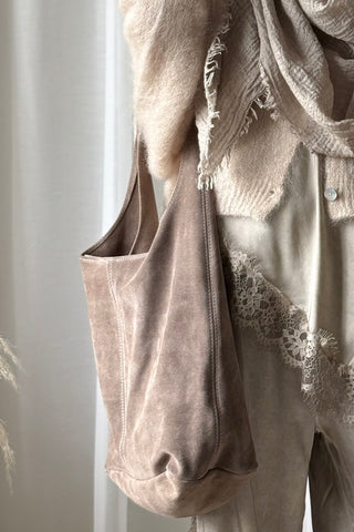 Tote nahkalaukku, taupe