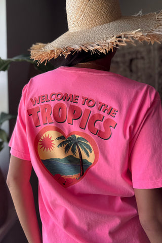 Tropics t-paita, neon pink