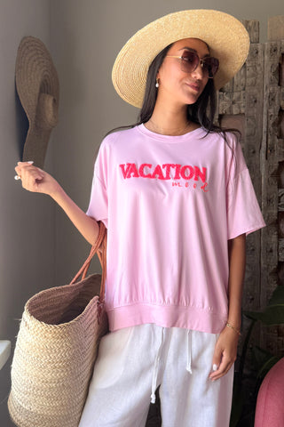 Vacation t-paita, candy pink