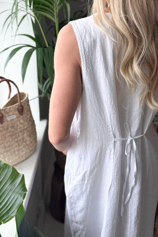 Valencia pellavamekko, valkoinen