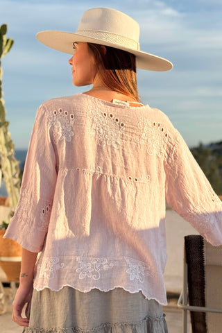 Venettia pellavapaita, vaaleanpunainen