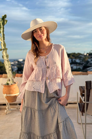 Venettia pellavapaita, vaaleanpunainen