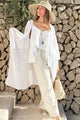 Vista linen kaftan, white