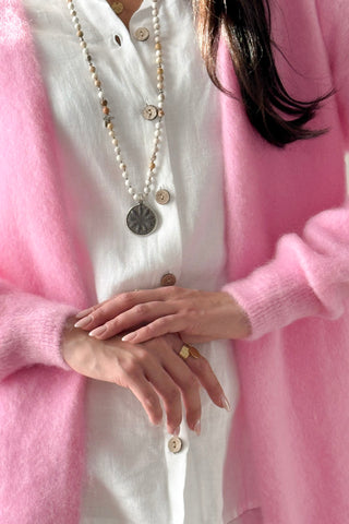 Warm Love neuletakki, baby pink