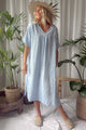 Yoko kaftan dress, light blue