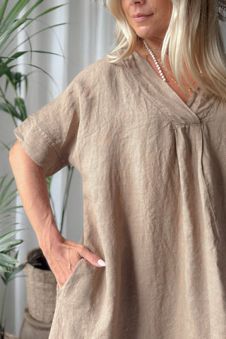 Yoko kaftan dress, savanna