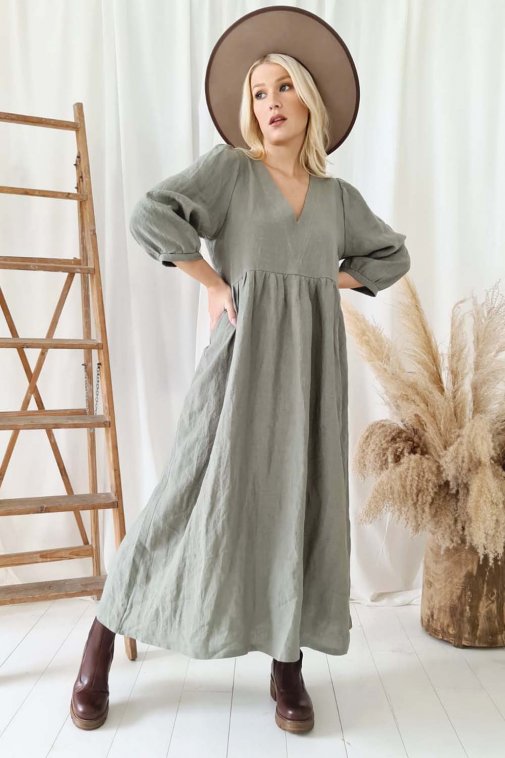 Almira pellavamekko, camo vihreä
