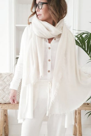 Cashmere love huivi, soft white