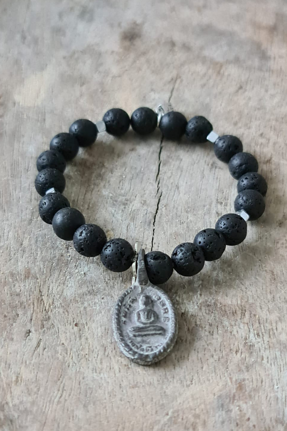 BUDDHA Bracelet, Lava Stone - Main Image