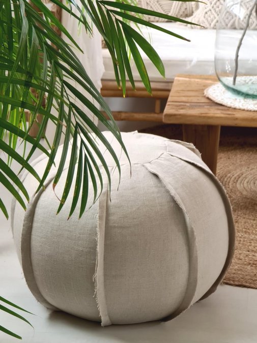 Linen pouf rahi