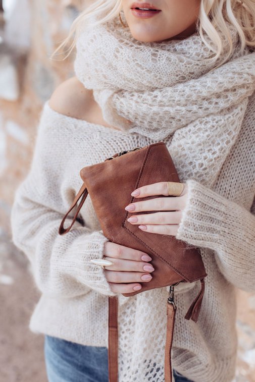 Dreamy mohair huivi, beige