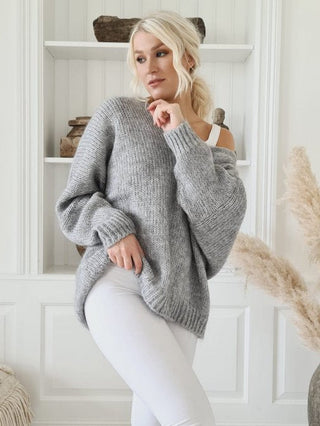 Honey mohair knit, grey