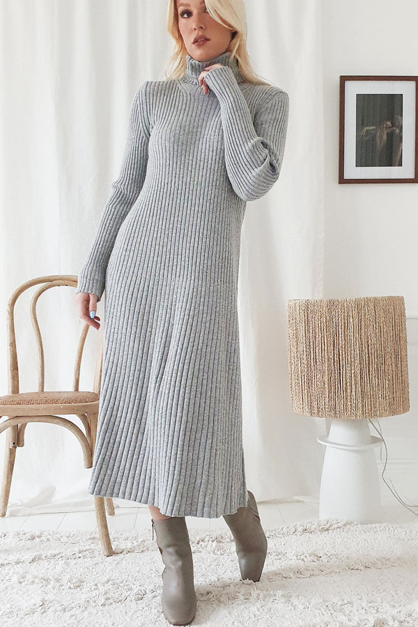 Alessia pooloneulemekko, harmaa