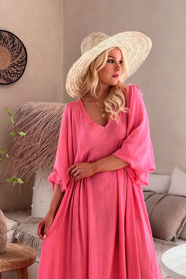 Angel viskoosimekko, miami pink