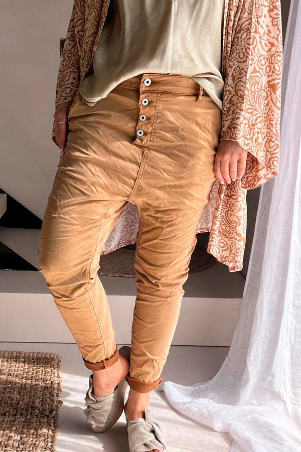 Baggy joggerit, caramel