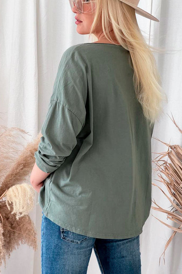 Bohemiana Star pitkähihainen t-paita, khaki