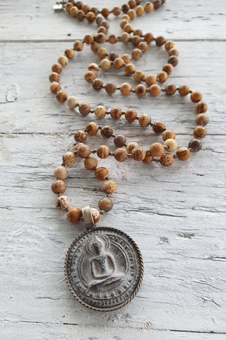 Buddha 30 necklace, brown