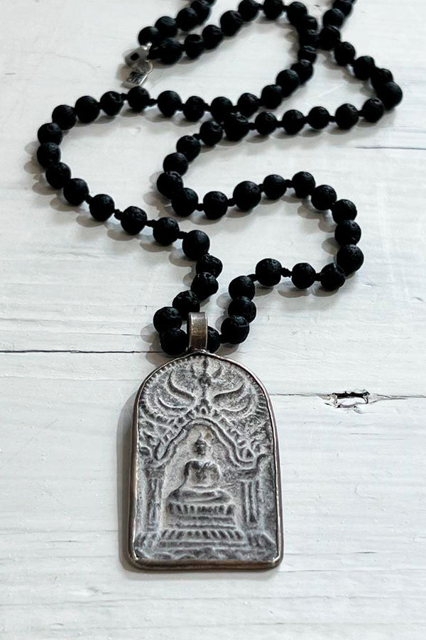 Buddha 65 kaulakoru, musta