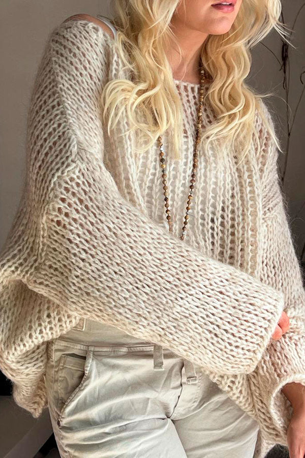 Carole mohairneule, beige