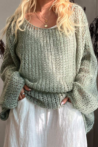 Carole mohair knit, danish green
