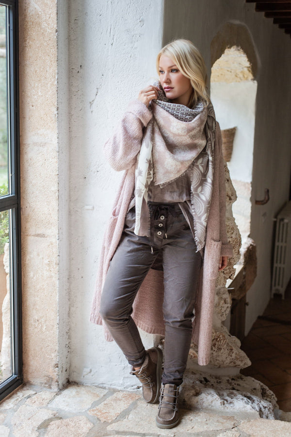 Casual tencel joggerit, espresso/ruskea